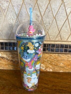 Care Bears Rainbow Confetti Tumbler Cup  NEW